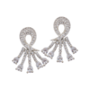 Luscious White Gold Plated American Diamond Stud Earrings