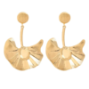 Gold Leaf Shape Drop Earrings