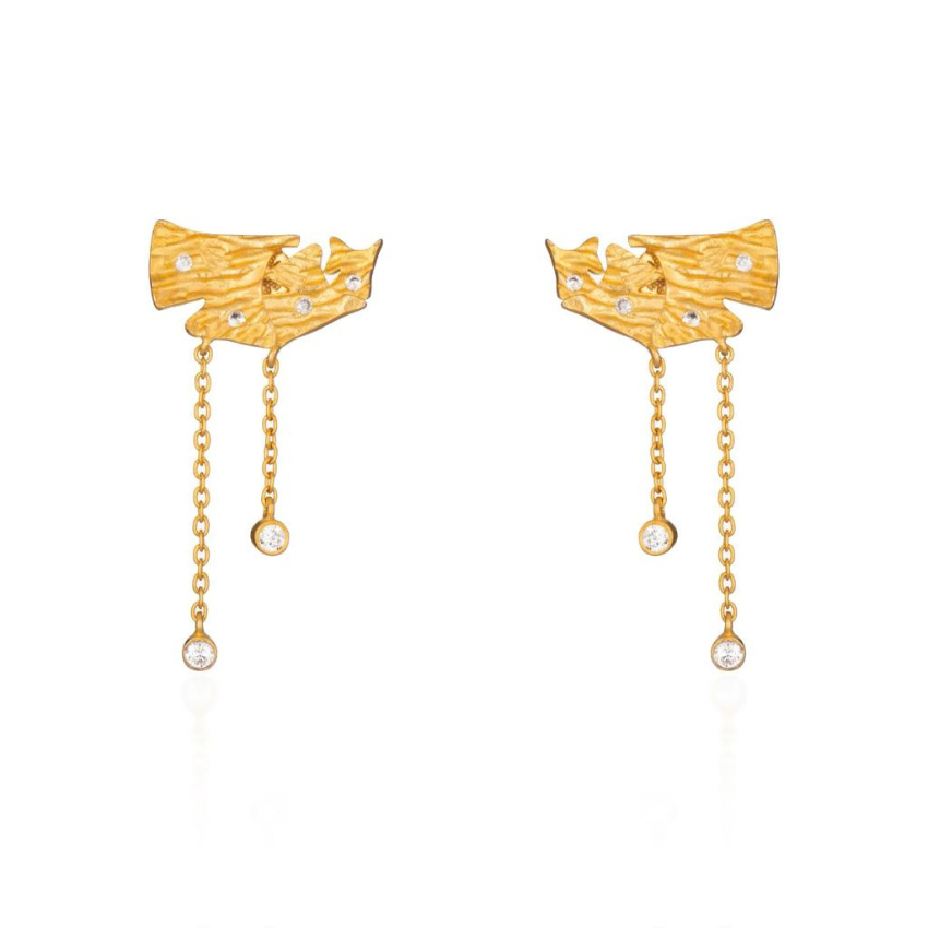 Ginkgo Leaf Stud Earring