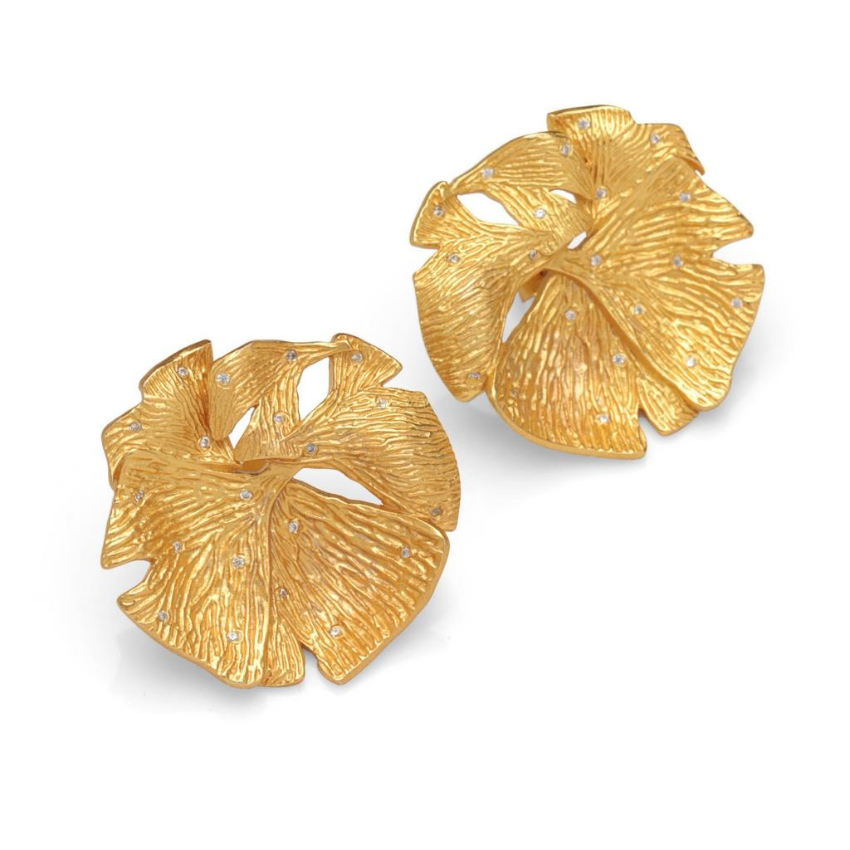 Ginkgo Stud Earring