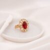 Azma Red Polki Ring