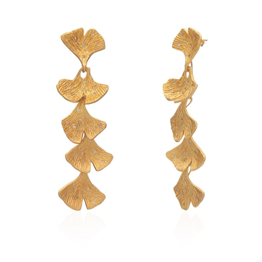 Ginkgo Leaf Dangle Earring