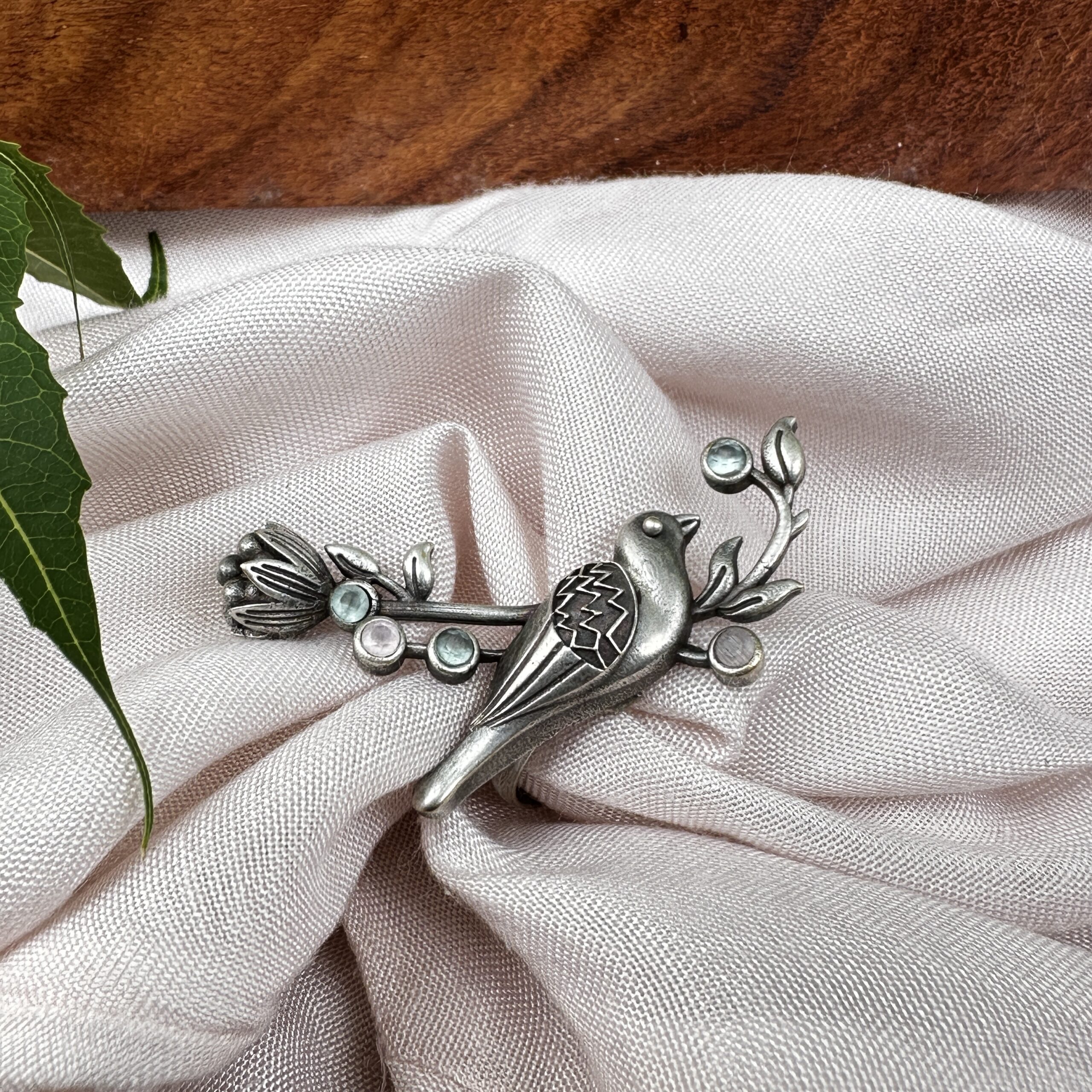 Nature Inspired Oxidised Bird Ring