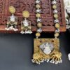 Dual Tone Laxmi & Elephant Motif Long Necklace