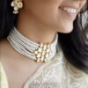 Pearl Kundan Necklace Set