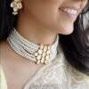 Pearl Kundan Necklace Set