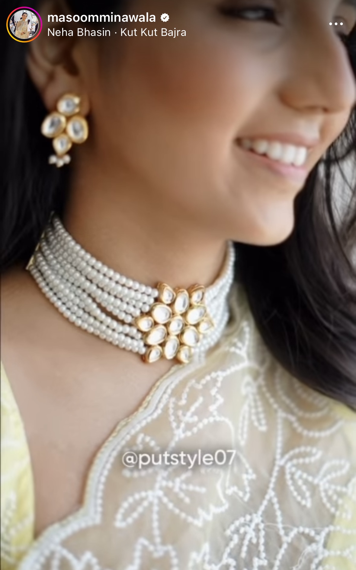 Pearl Kundan Necklace Set