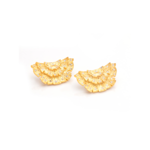 Ginkgo Stone Studded Earring