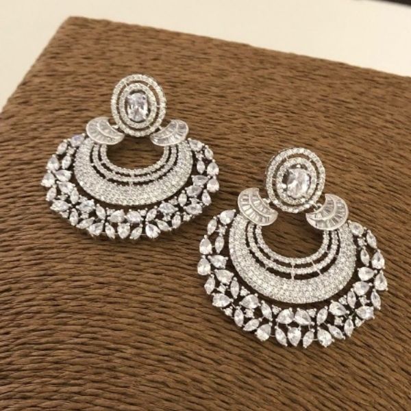 Buy American Diamond Chandbali Earrings Online - Putstyle