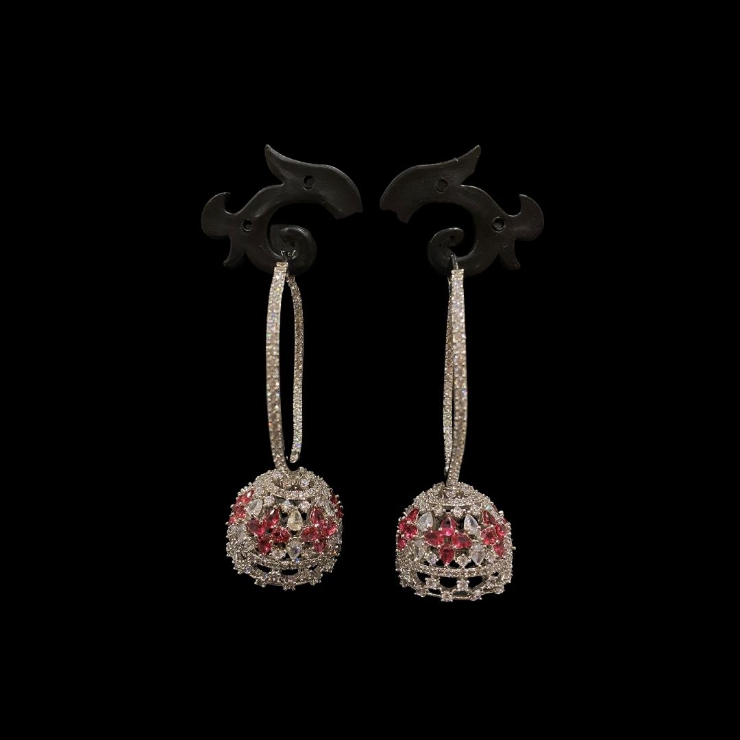 american diamond jhumka