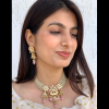 Pastel Pink & Green Beaded Kundan Choker Necklace Set