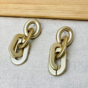 Matt Gold Chain Earring Fashion Accessories