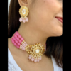 Baby Pink Kundan Choker Set