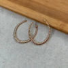 Chunky Gold Semi-Circle Hoop Earring -Fashion Accessories