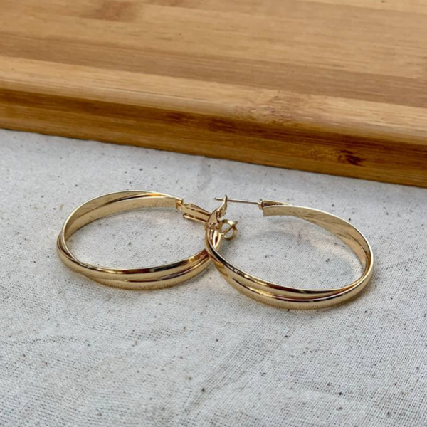 Chunky Golden Circle Hoop Earring-Fashion Jewellery