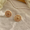 Gold Plated Kundan Stud Earring