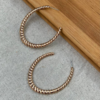 Chunky Gold Semi-Circle Hoop Earring -Fashion Accessories