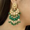 Kundan Chandbali Earring-Green