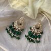 Kundan Chandbali Earring-Green