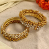 Golden White Kada in Ahmedabadi Kundan