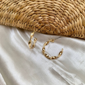 Twisted Gold Hoops