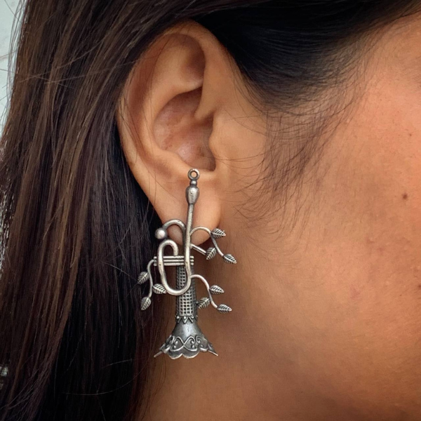 Tree Design Oxidise Earring