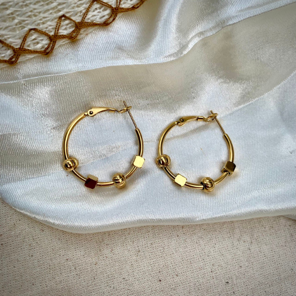 Chunky Golden Hoop Earring