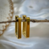 Rectangle Golden Hoop Earring