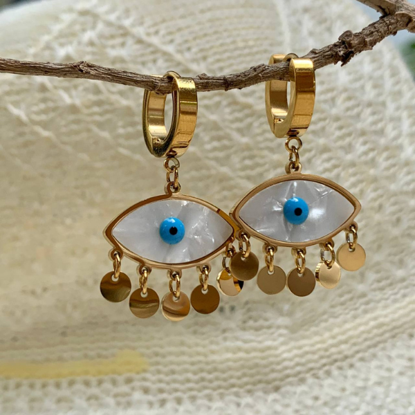 Evil Eye Drop Earring