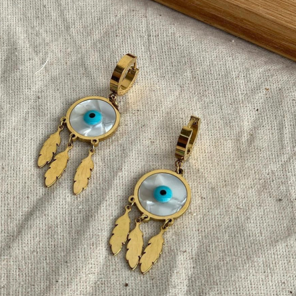 Dream Catcher Evil Eye Earring