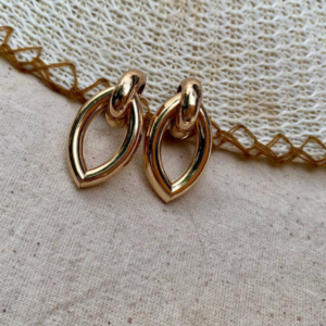 Golden Leaf Shape Earring