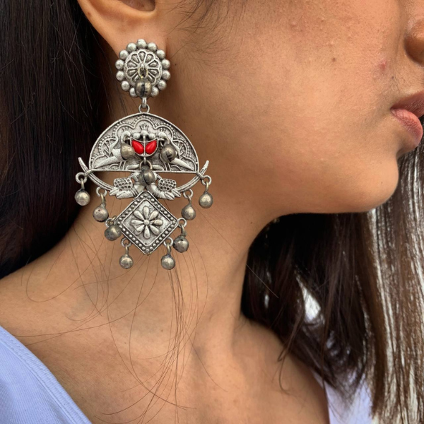 Handmade Silver Look Alike Earring