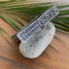 Silver Lookalike Brass Oxidized Quirky Curved Square Kada Bangle