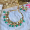 Gold-Plated Meenakari In Pastel Beads Kundan Jewellery set