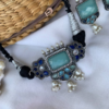 Blue Designer Oxidised Necklace Set