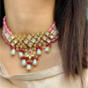 Kundan Choker Set Adorned With Pearls And Beads