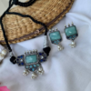 Blue Designer Oxidised Necklace Set