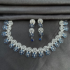 Wedding Jewellery American Diamond Sapphire Necklace | CZ Jewellery Necklace