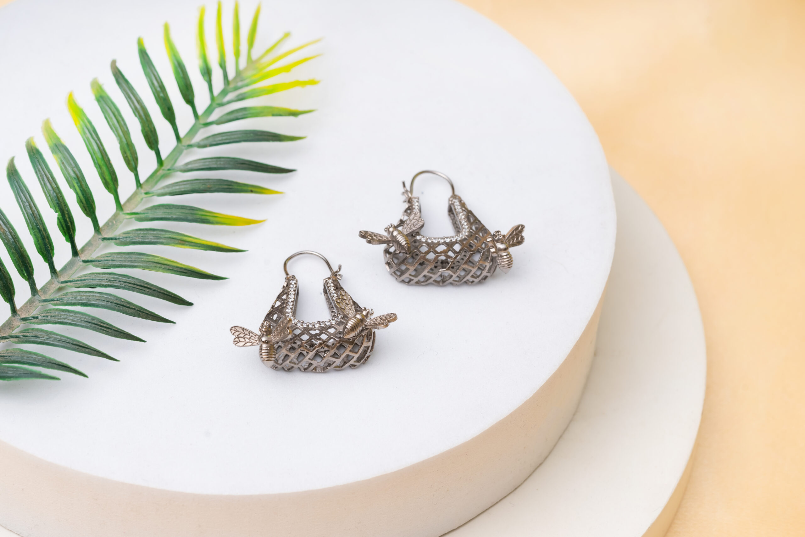 Filigree Bird Hoop Earrings