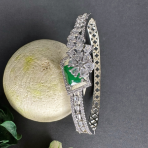 Classy Emerald Green American Diamond Bracelet