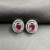 ruby stud earring