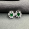 emerald stud earring