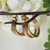 Gold Plated Double Stranded Hoop Earrings