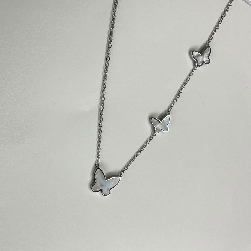 Stainless Steel Delicate Butterfly Necklace