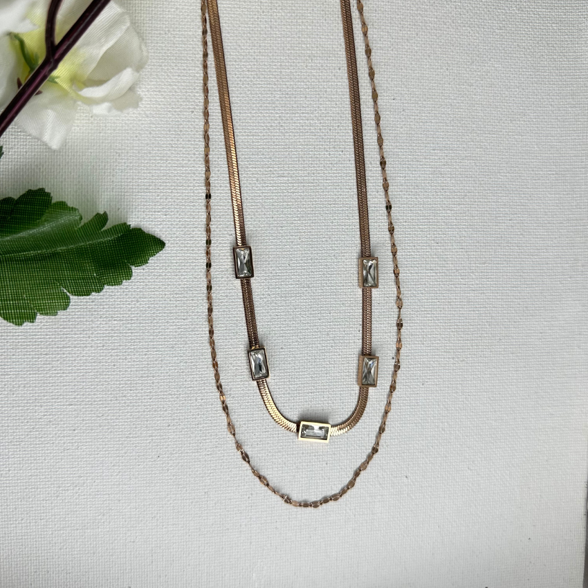 Two Strand Chain Necklace Set
