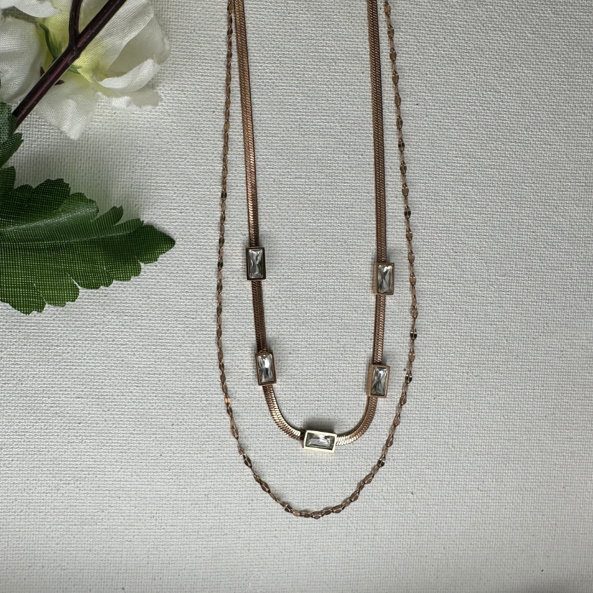 Two Strand Chain Necklace Set