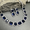 Sapphire Blue American Diamond Wedding Jewellery Set