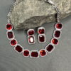 Ruby American Diamond Wedding Jewellery Set