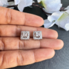 American Diamond Square Baguette Stud Earrings