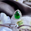 Emerald Pear Cut Stunning American Diamond Ring